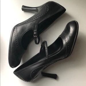 High heeled Mary Janes